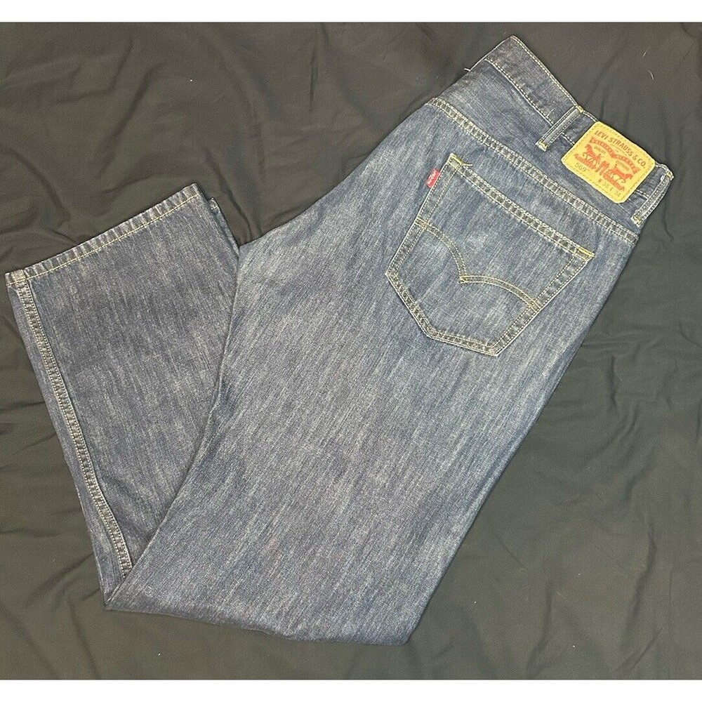 LEVI’S 569 LOOSE STRAIGHT FIT MENS JEANS DARK WASH 100% COTTON SIZE 38x34 Skater